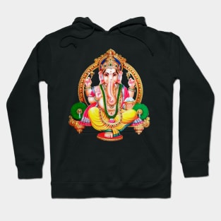 Ganesha , Hindu God Of Good Tidings Hoodie